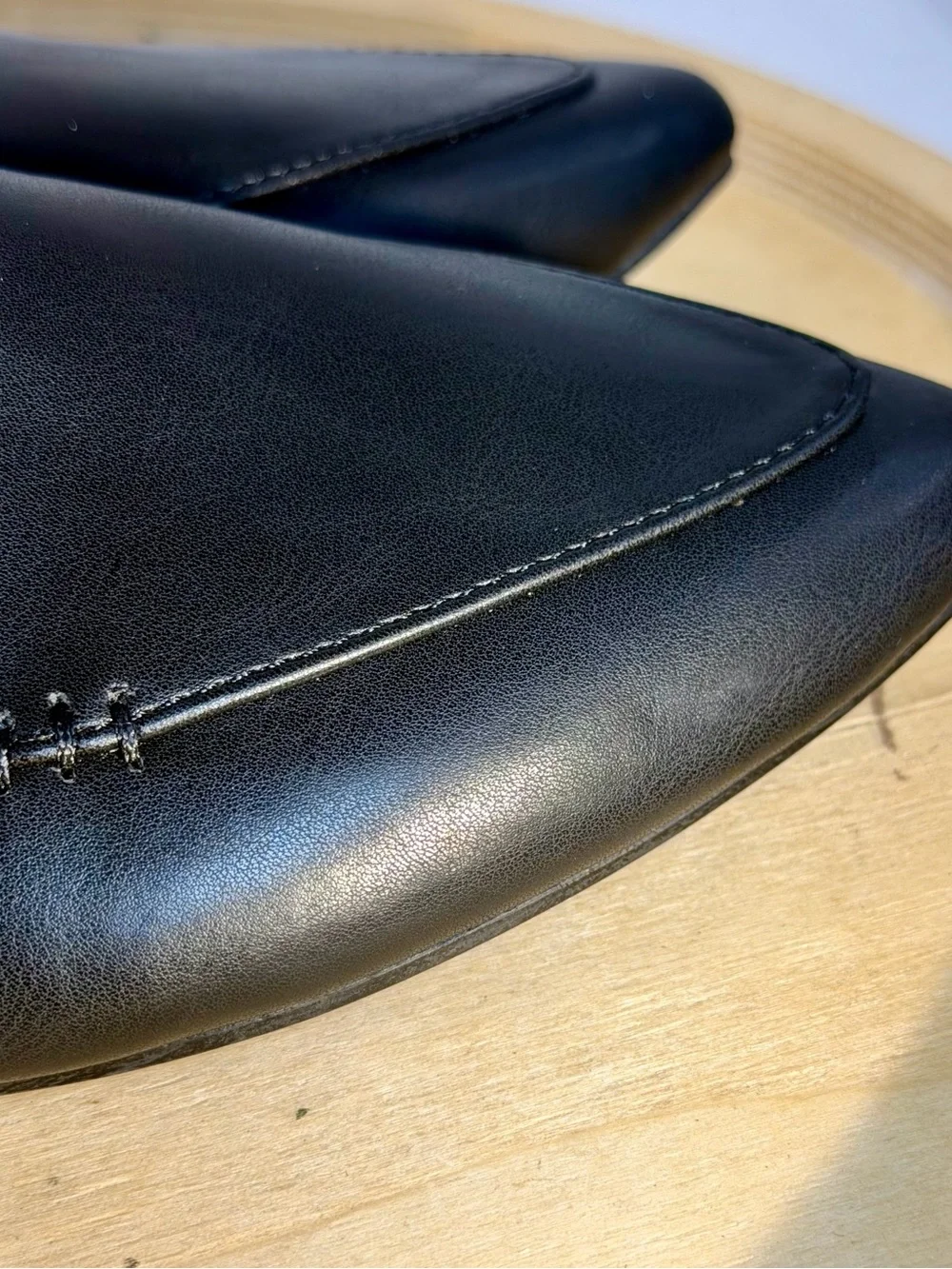 Time and Tru Black Pointed-Toe Slip-On Flats